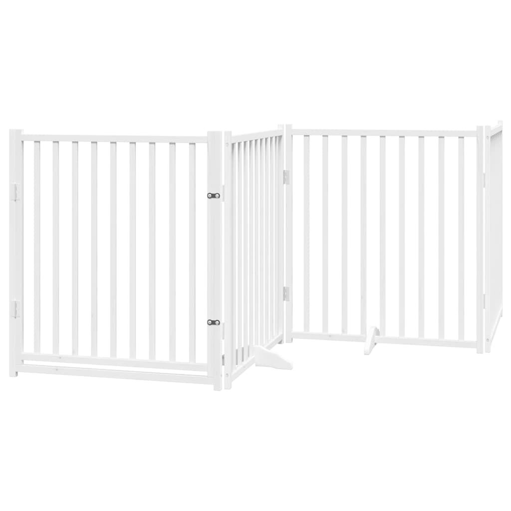 vidaXL Puerta para Perros Plegable Paneles Puerta de Seguridad Madera de &Aacute;lamo, , large Imagen numero 5