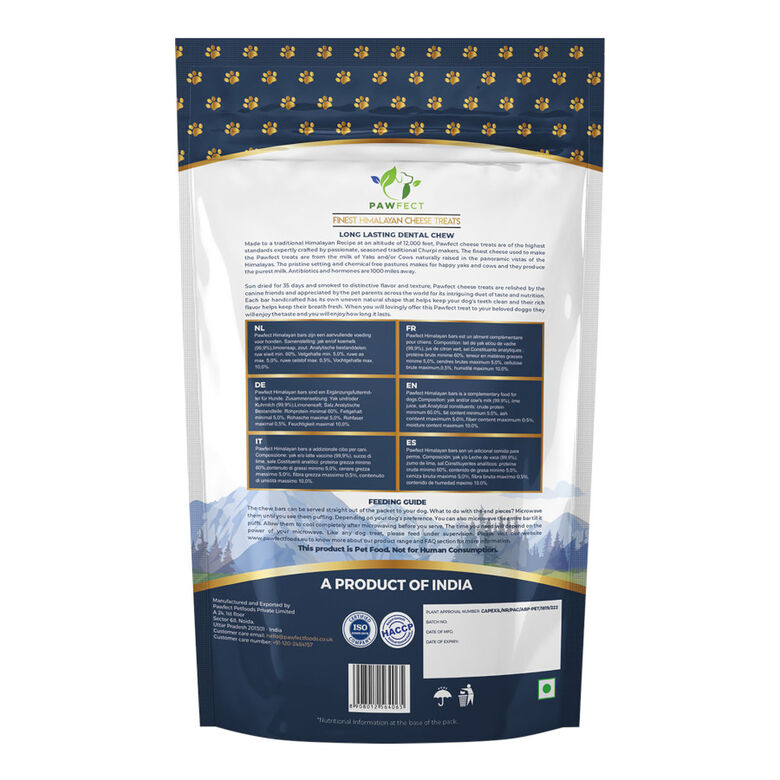 Pawfect Masticables dentales de queso del Himalaya para perros thumbnail