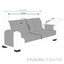 Protector Cubresofa Sofa Royale 115 cm. Color Marfil. 2 plazas (120-170 cm), , large indicador imagen numero 6