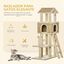 Pawhut árbol rascador beige de sisal para gatos, , large indicador imagen numero 4