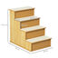 PawHut Escalera para Perros Natural y Crema, , large indicador imagen numero 3