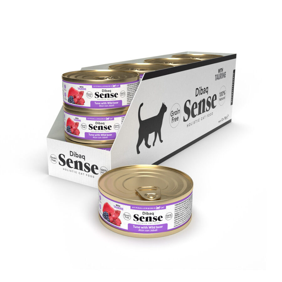 70 g Dibaq Sense Hypoallergenic Grain Free At&uacute;n y Jabal&iacute; lata para gatos, , large Imagen numero 2