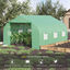 Outsunny Cubierta de Repuesto Invernadero de Túnel 347x300x200 cm Polietileno con 7 Ventanas de Malla Transpirable y Puerta Enrollable Protección de Plantas para Jardín Verde, , large indicador imagen numero 4