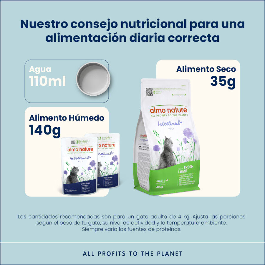 6 sobres x 70 g Almo Nature Intestinal Help Pescado y Aves sobre para gatos - Multipack, , large Imagen numero 3