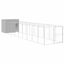 vidaXL Caseta perro corral acero galvanizado gris claro 214x1069x181cm, , large indicador imagen numero 19