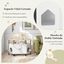 COSTWAY Mueble Arenero para Gatos, Casa Esquinera para Gatos de Madera con Estante Abierto, 2 Puertas, 2 Entradas y Patas de Metal, Casa de Baño para Mascota, 105 x 50 x 73 cm (Blanco), , large indicador imagen numero 4