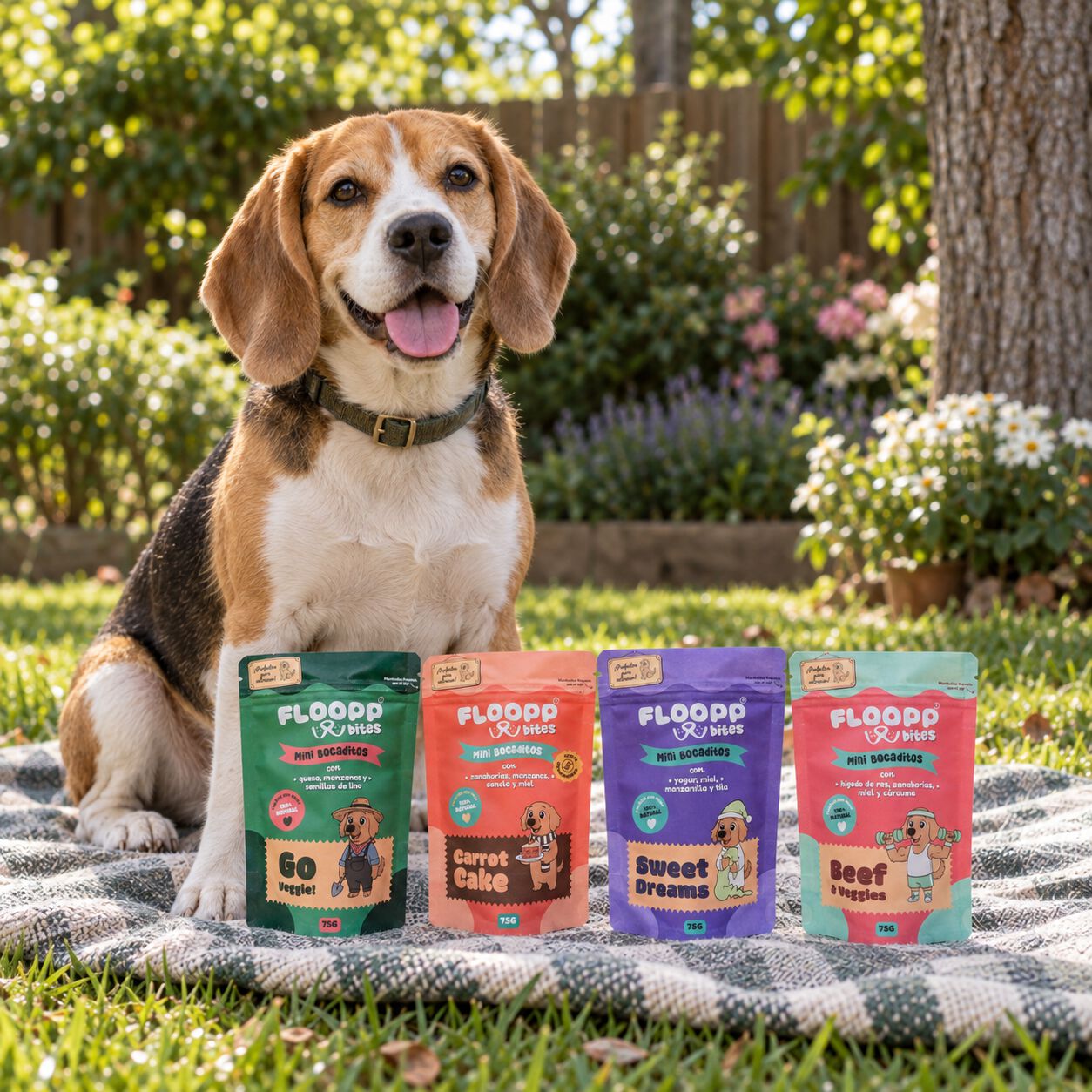 Floopp Bites Chewy Pack &ndash; Snacks Naturales para Perros, 4 Sabores, 8 x 75 g, , large Imagen numero 2