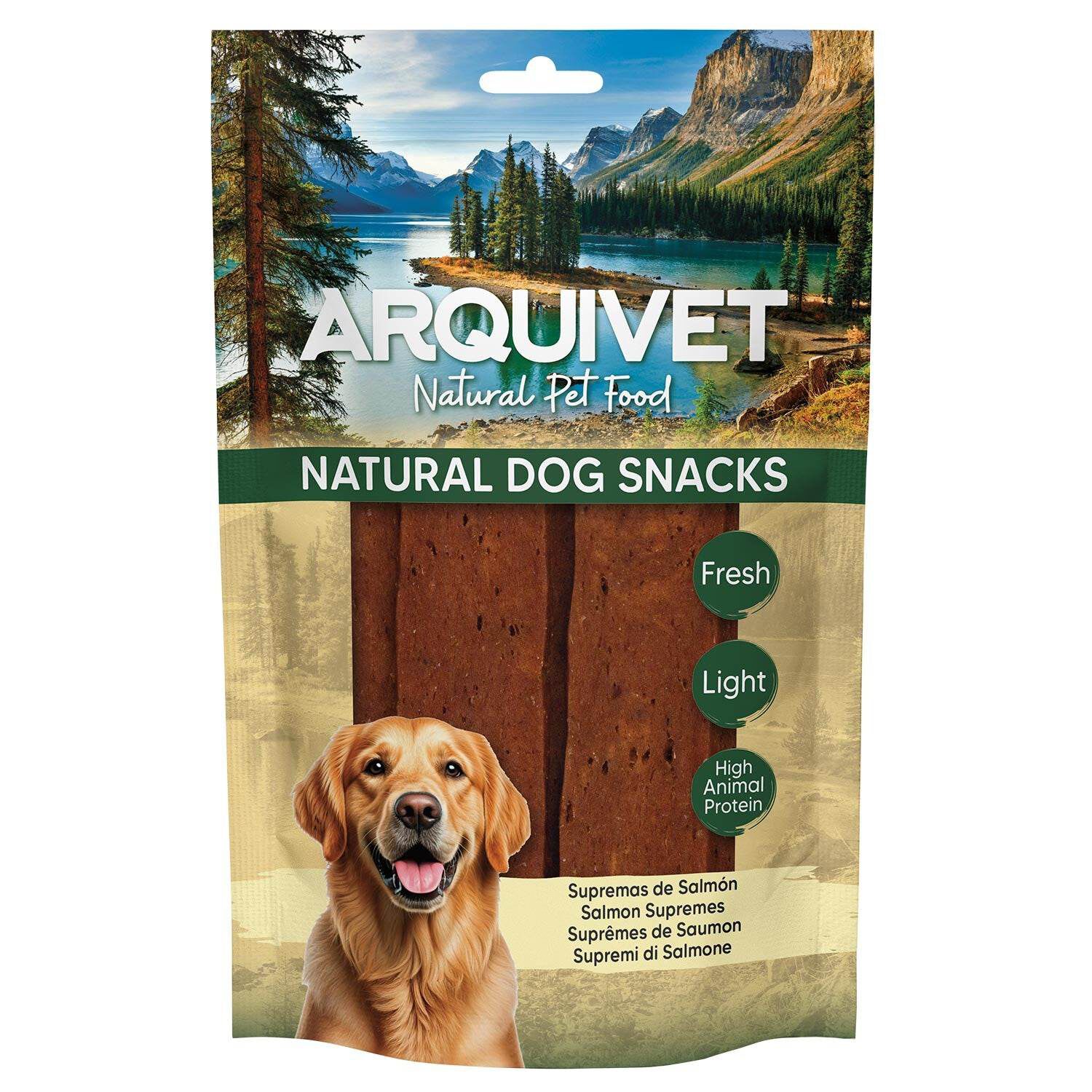 Snacks para perro (Pack de 12) - Supremas de salm&oacute;n 100gr, Natural Dog Snacks - Arquivet, , large Imagen numero 1