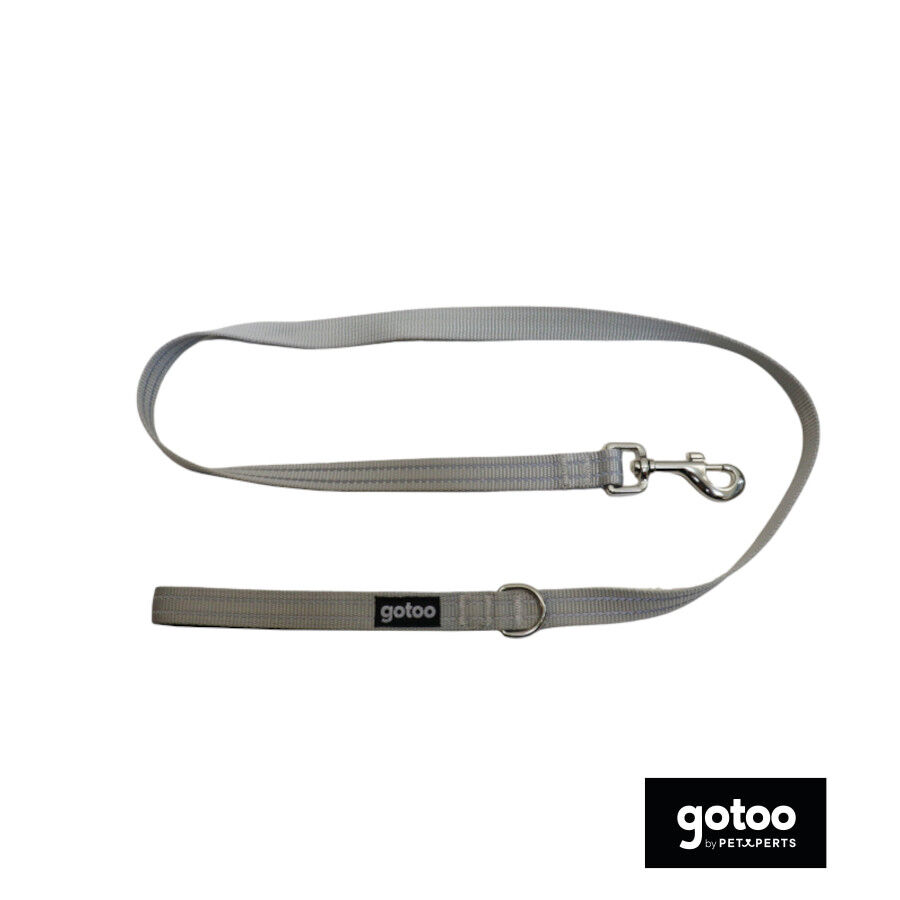 Gotoo Correa de nylon reflectante gris para perros, , large Imagen numero 2