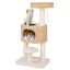 COSTWAY Árbol para Gatos para Interior, Torre Moderna con Percha Superior, Condominio de Totora, Postes de Rascado de Sisal, Juguete Colgante, Cama, Cojín Removible, Centro de Actividades para Gatos, Natural, , large indicador imagen numero 1