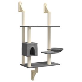 vidaXL Árbol rascador gris para Gatos