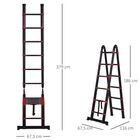 Escalera de aluminio Homcom plegable color Negro, , large image number null