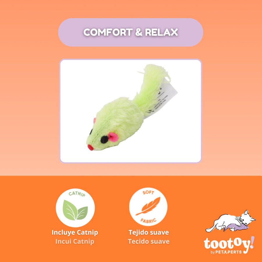 Tootoy! Rat&oacute;n de Peluche Colores Variados para gatos, , large Imagen numero 5
