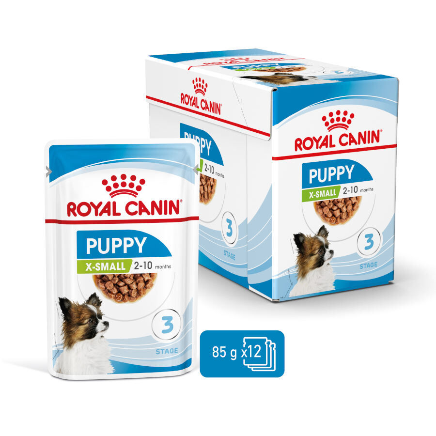 85 g Royal Canin X-Small Puppy Trocitos en Salsa sobre para perros, , large Imagen numero 3