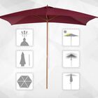 Sombrilla tipo parasol Outsunny color Vino, , large image number null