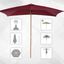 Sombrilla tipo parasol Outsunny color Vino, , large indicador imagen numero 4