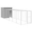 vidaXL Gallinero con corral acero galvanizado gris claro 165x251x181cm, , large indicador imagen numero 10