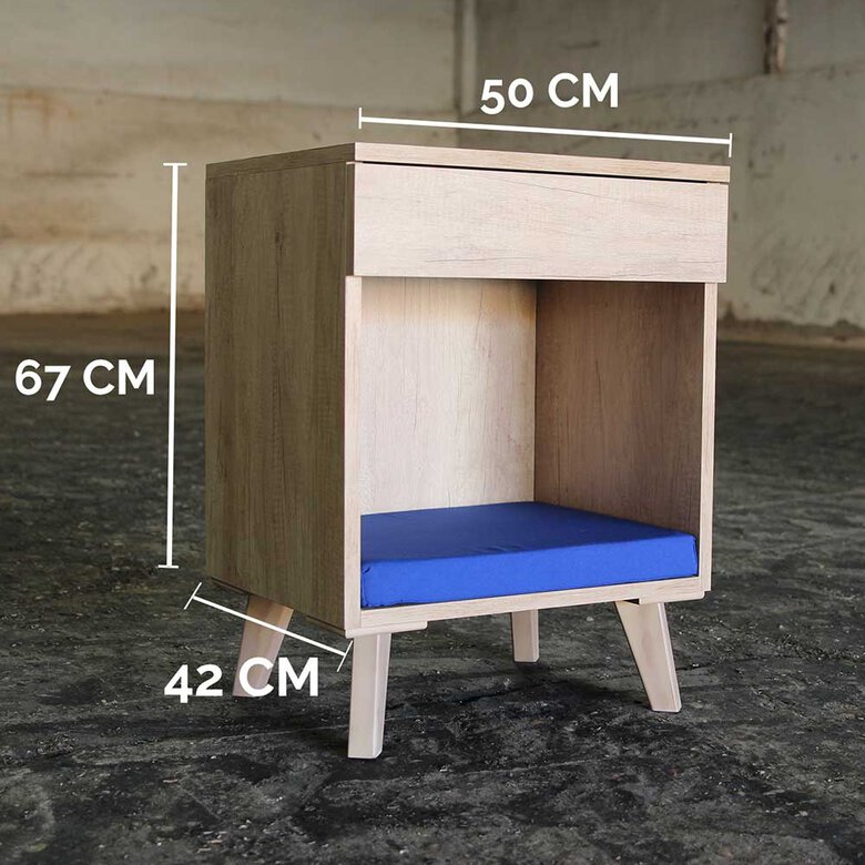 Mesilla de madera cama para perros color Champagne, , large image number null