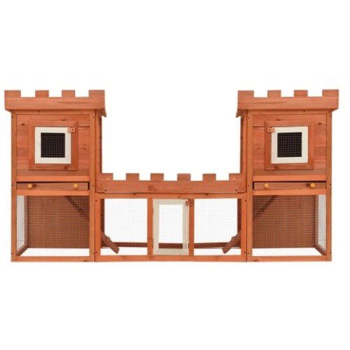 Conejera castillo de madera color Marrón thumbnail