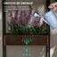 Outsunny Mesa de Cultivo con Ruedas Huerto Urbano Elevado con Enrejado Orificios de Drenaje para Plantas Trepadoras Flores Jardinera de Madera 110x49x190 cm Marrón, , large indicador imagen numero 5