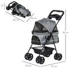 Cochecito para mascotas plegable color Gris, , large image number null