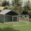 vidaXL Caseta perros exterior con corral 4x3x1,9 m acero galvanizado, , large indicador imagen numero 27