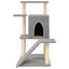 vidaXL Rascador para gatos con postes de sisal gris claro 97 cm, , large indicador imagen numero 3