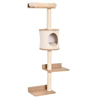 PawHut Árbol de Pared con Plataformas para gatos