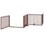 vidaXL Puerta para perros plegable 4 paneles madera álamo marrón 320cm, , large indicador imagen numero 4