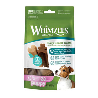 Whimzees Puppy XS/S Snacks Dentales Naturales para cachorros