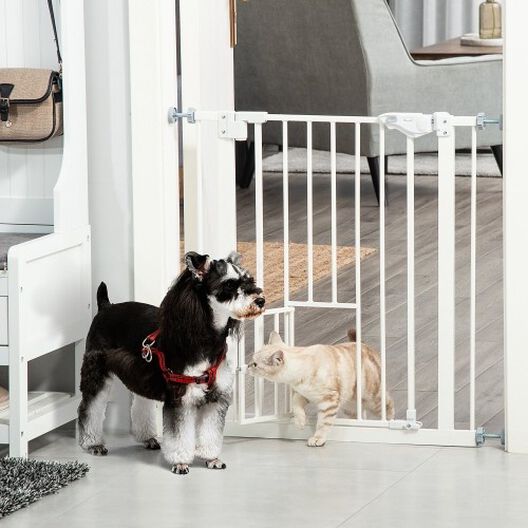 PawHut barrera de seguridad color blanco para mascotas, , large image number null