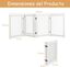COSTWAY Barrera de Seguridad Plegable de Madera para Perros Mascotas Valla Protección para Puerta Escalera Chimenea (207 x 76 x 1,8cm), , large indicador imagen numero 5