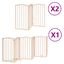 vidaXL Puerta para perros plegable 12 paneles madera de &aacute;lamo 600 cm, , large indicador imagen numero 1