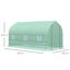 Outsunny Invernadero de Jardín 4x2x2 m Invernadero de Túnel con 6 Ventanas Transpirables y Puerta Enrollable con Cremallera Huerto para Cultivo Plantas Verduras Verde, , large indicador imagen numero 3
