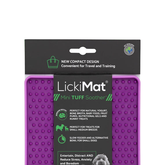 Comedero LickiMat Mini Tuff Soother Morado para perro, , large Imagen numero 1