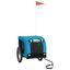 vidaXL Remolque de bicicleta para perros hierro tela Oxford azul negro, , large indicador imagen numero 1