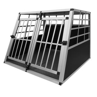 MonsterShop Jaula de Coche puertas dobles para Mascotas