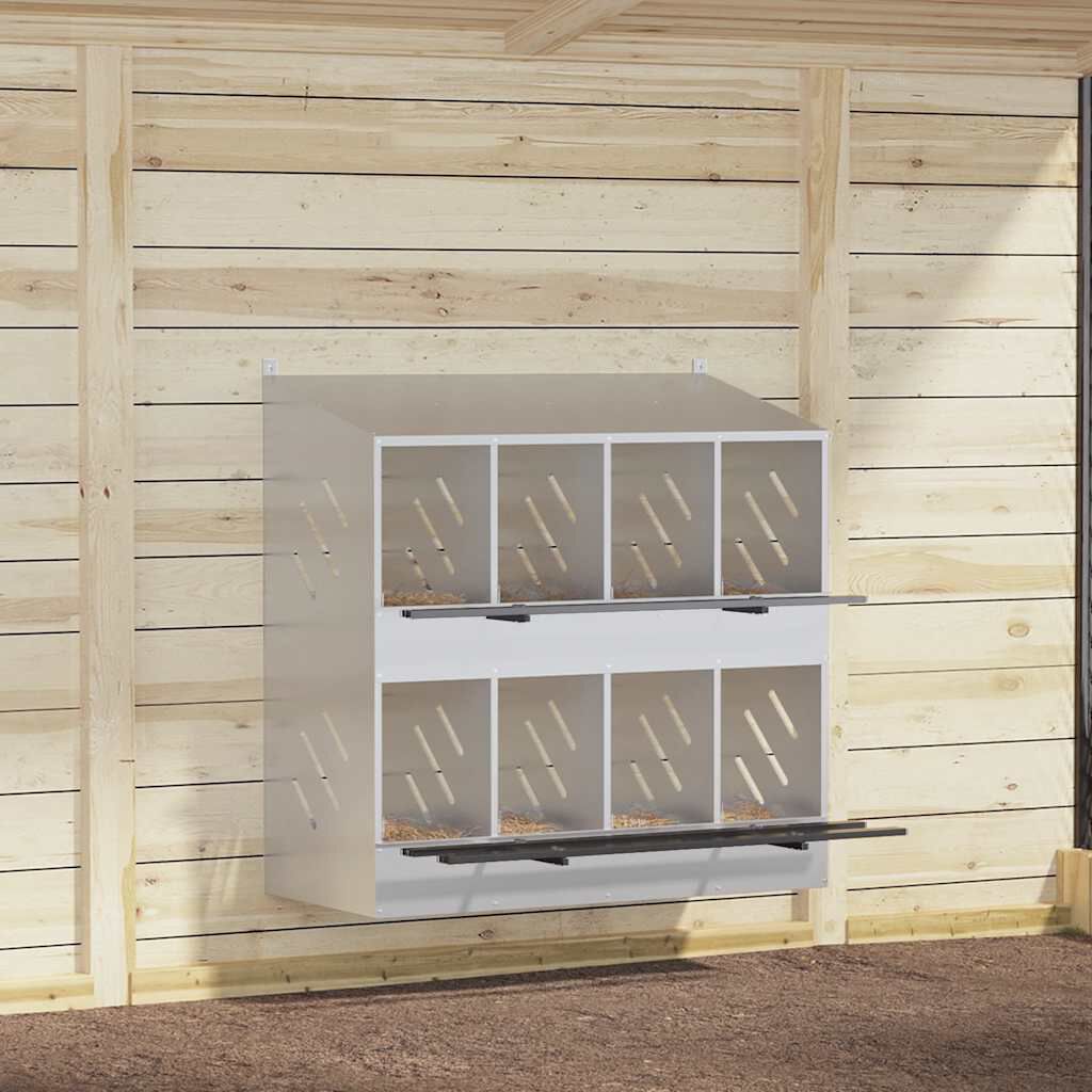 VidaXL Nido Plateado para gallinas thumbnail