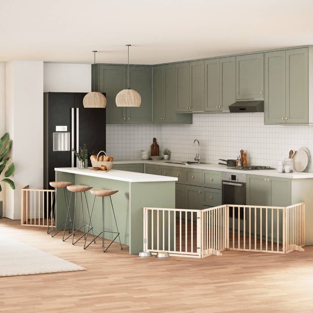 Vidaxl Puerta para Perros Plegable Paneles Puerta para Mascotas Madera de &Aacute;lamo, , large Imagen numero 7