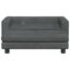 vidaXL Cama de perros con extensión terciopelo gris oscuro 100x50x30cm, , large indicador imagen numero 2
