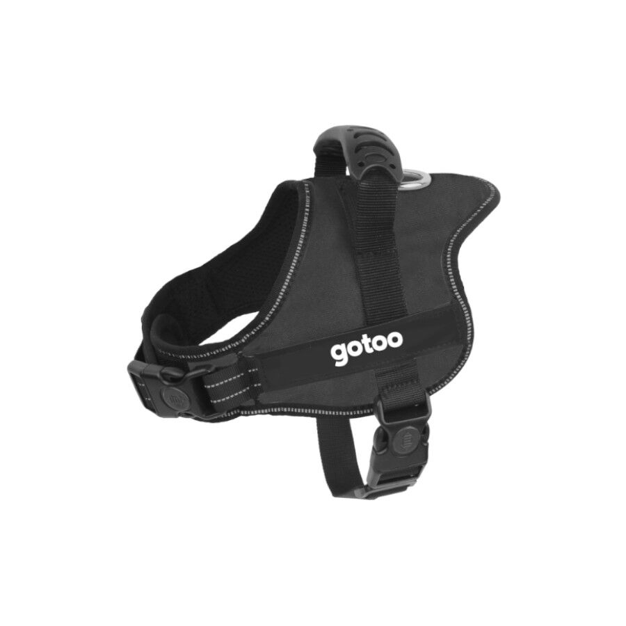Gotoo Arnés antitirones negro para perros thumbnail