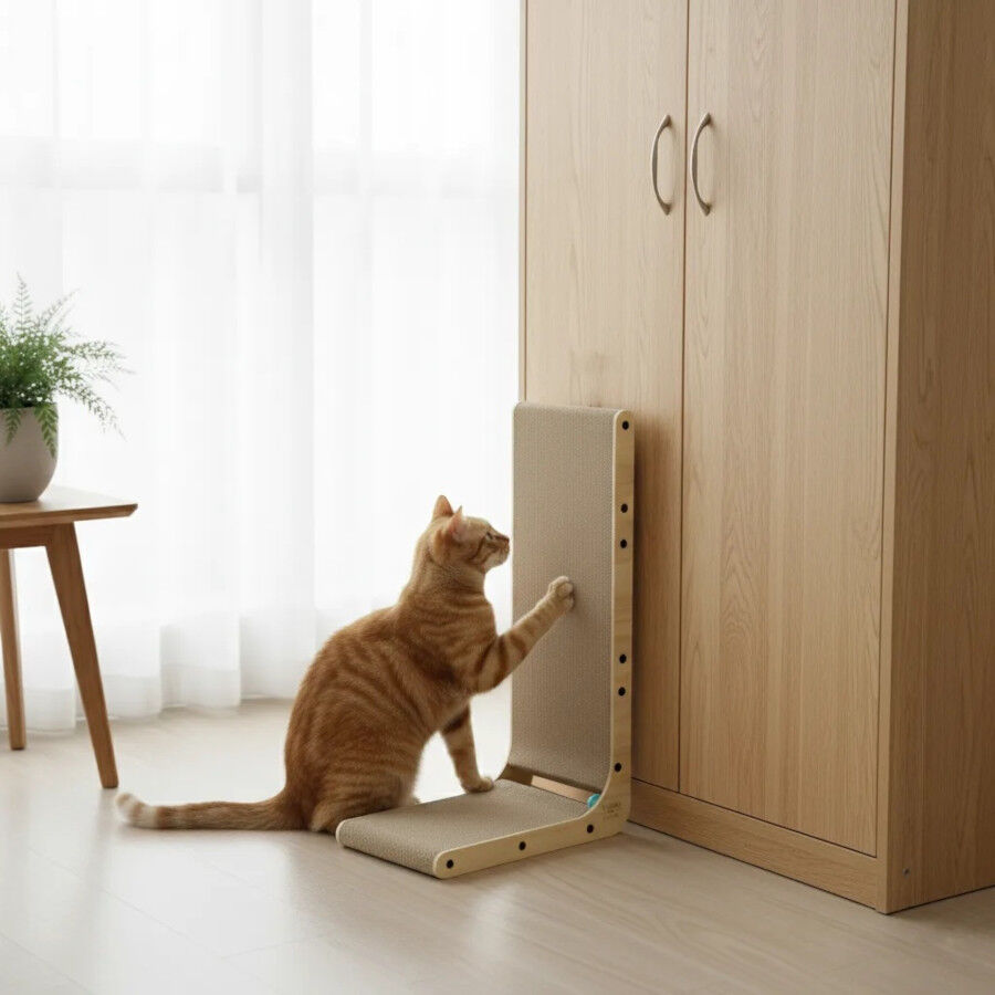 Althea Living - Rascador de cart&oacute;n para gatos Litoral, en forma de L, , large Imagen numero 4