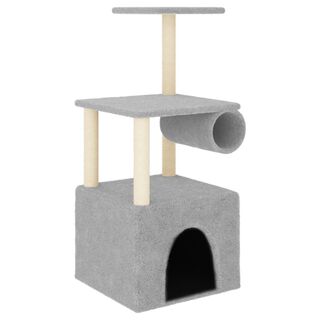 VidaXL Árbol con postes de sisal gris claro para gatos