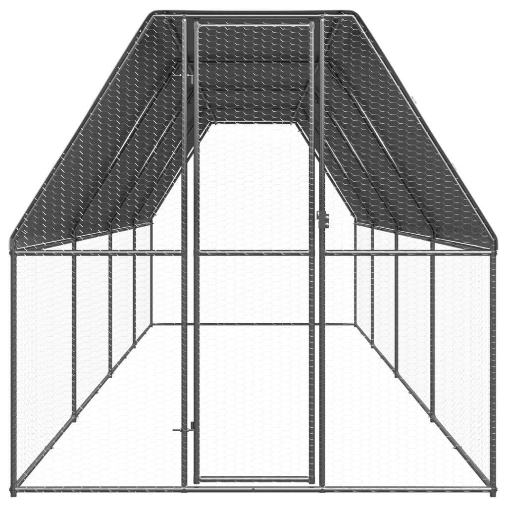 vidaXL Jaula gallinero de acero galvanizado 3x12x2 m, , large Imagen numero 12