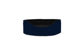 Gauty Cama Redonda Tela Impermeable azul y negro para Perros y Gatos 