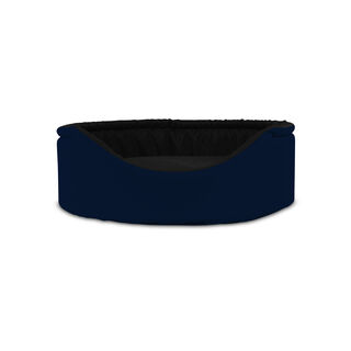 Gauty Cama Redonda Tela Impermeable azul y negro para Perros y Gatos 
