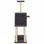 vidaXL Rascador para gatos con postes de sisal gris oscuro 122 cm, , large indicador imagen numero 4
