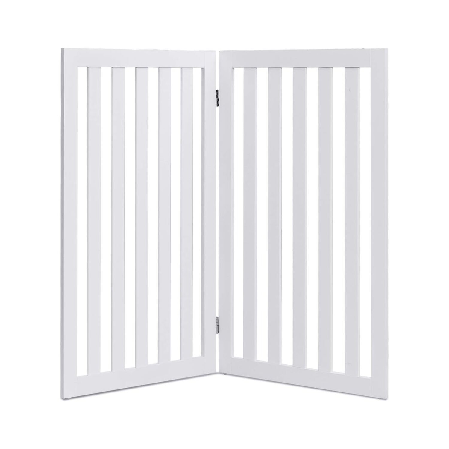 Costway Cerca Madera Plegable Blanco para perros