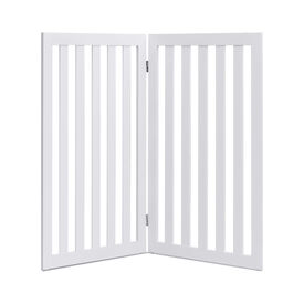 Costway Cerca Madera Plegable Blanco para perros
