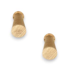 Althea Living - Estante de Escalada para Gatos Coral, set de 2 piezas, madera de roble y yute